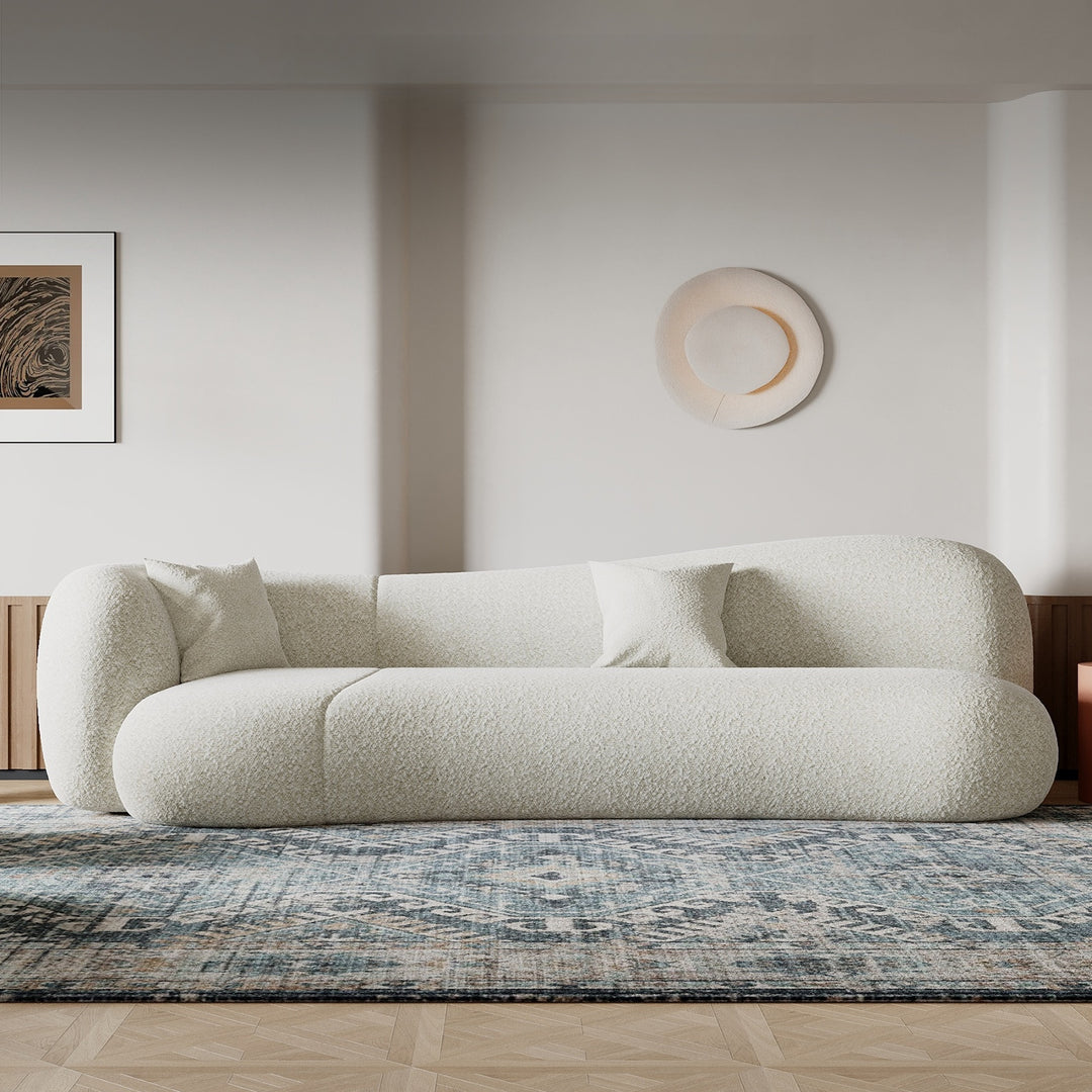 JOY Home Light Luxury Fabric Cloud Shaped Sofa set for Livingroom