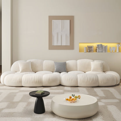 JOY HOME Wood Beige Cloud Sofa for Modern Homes