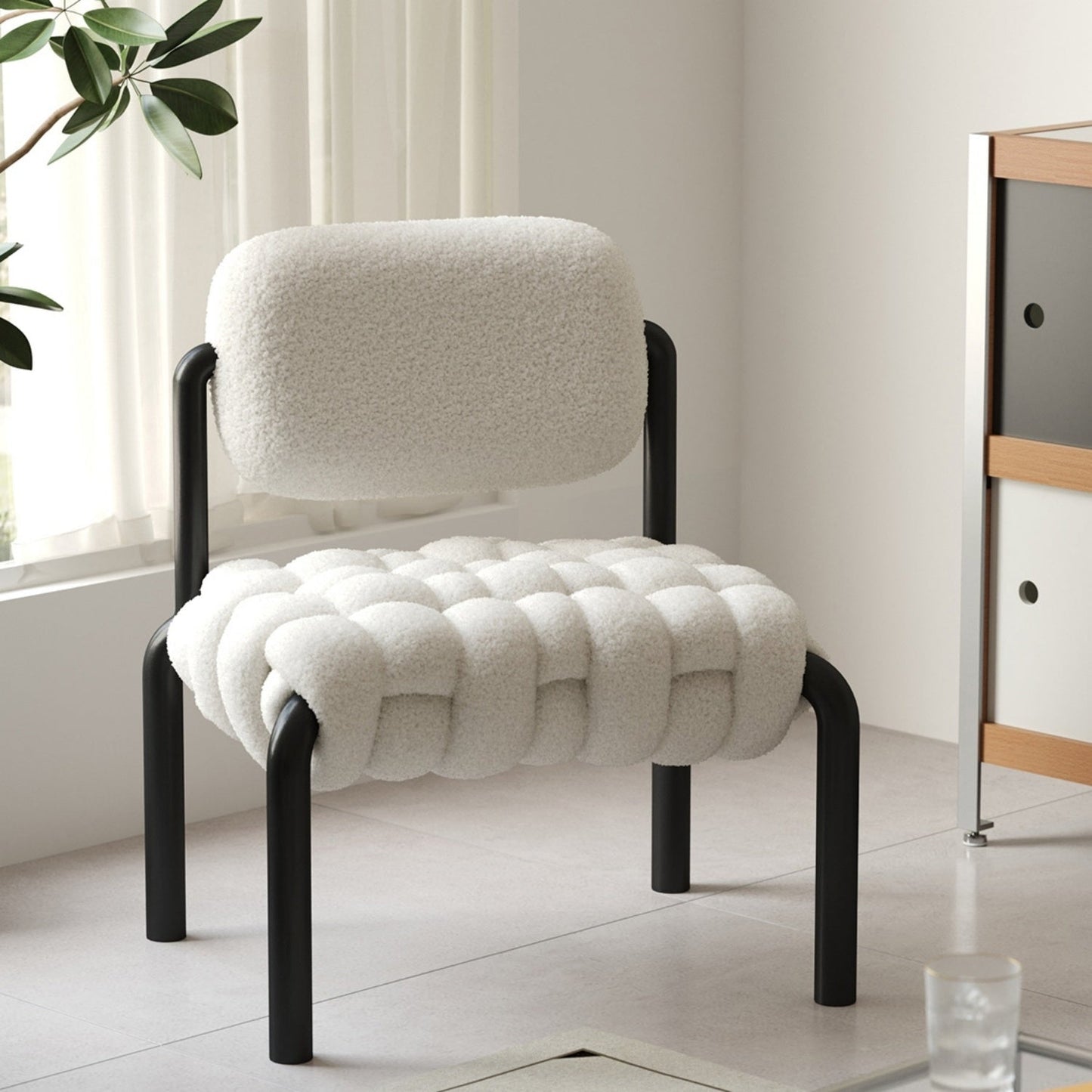 JOY HOME Chair: Luxury Sheep Shaped Accent Armchair for Living Room in Dubai showroom