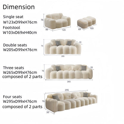 JOY Home Light Luxury Fabric Cloud Shaped Sofa set for Livingroom