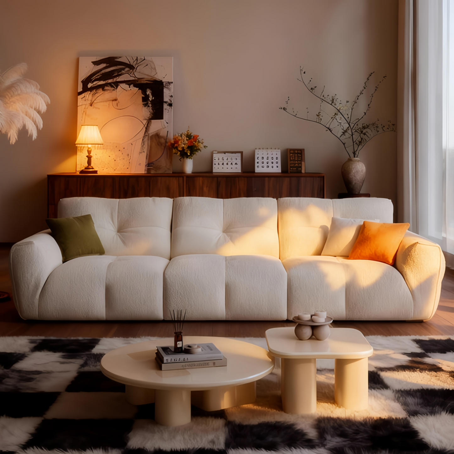 JOY HOME Sofa in White