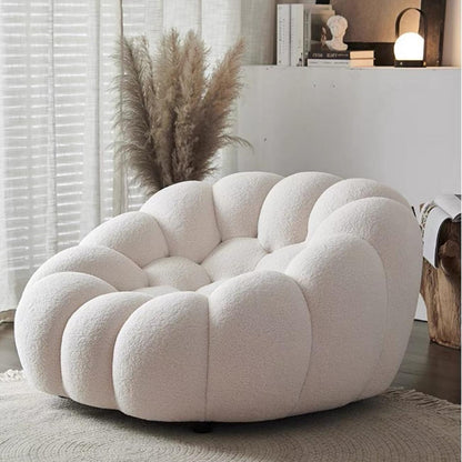 Fleece Accent Chair & Ottoman Set | Personal Relaxation Corner