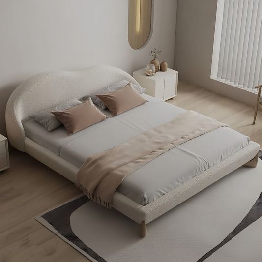 JOY HOME Bed: Bed Frame Modern King Queen Size for bedroom Without Mattress in Dubai showroom
