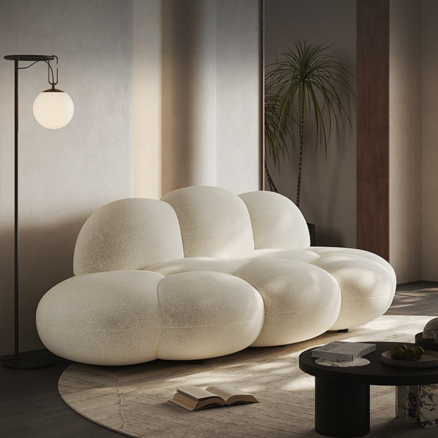 JOY HOME Sofa: Fleece Fabric Overstuffed Multifunction Sofa for Livingroom Office in Dubai show