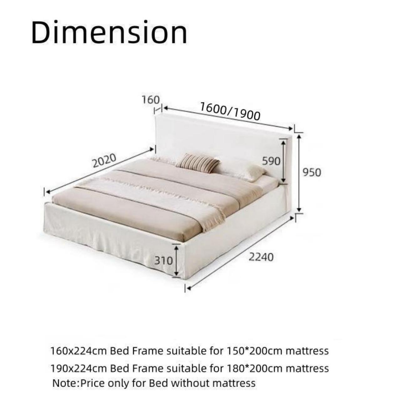 AAH Home Bed Frame Modern King Queen Size for bedroom Without Mattress AAH HOME
