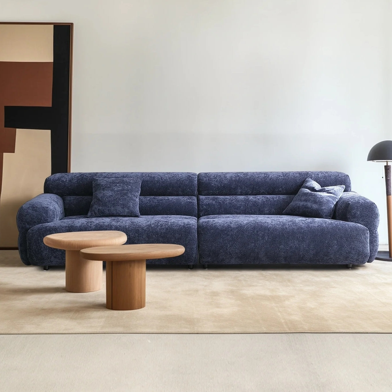 JOY HOME Sofa: Fleece Fabric Overstuffed Multifunction Cloud shaped Sofa Chair set for Livingro