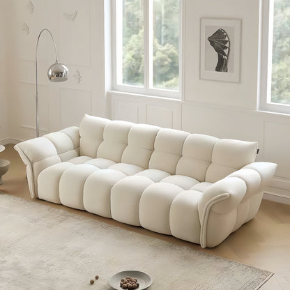 JOY HOME Wood White Cloud Sofa for Modern Homes
