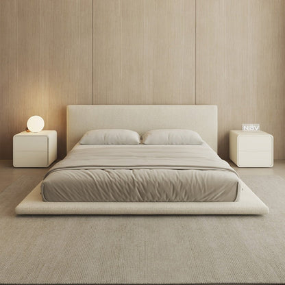 JOY HOME Linen Wood Beige Bed