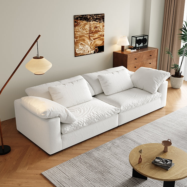 JOY HOME Sofa: Light Luxury Linen Cotton Fabric Cloud Shaped Sofa set for Livingroom in Dubai s