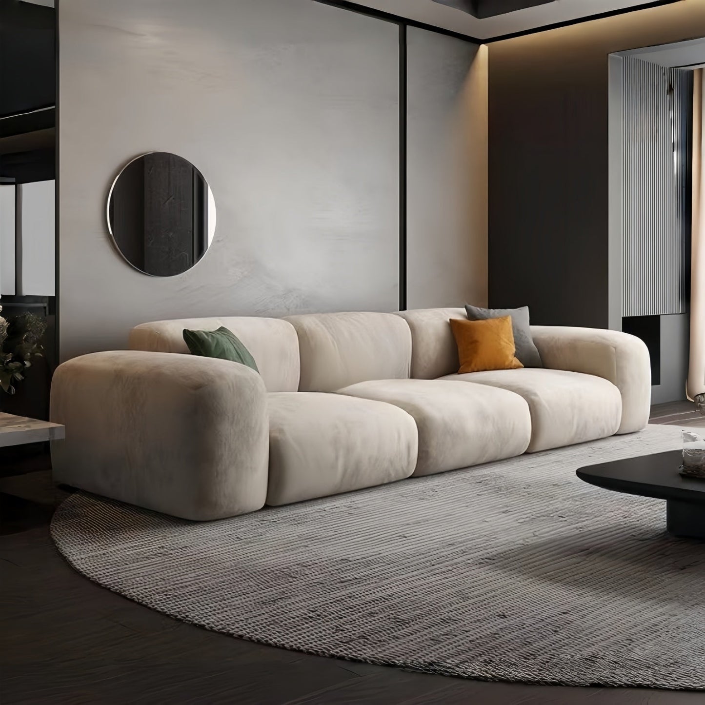 JOY HOME Sofa — Wood / Beige / Sectional