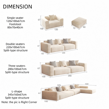 JOY HOME Sofa in Beige