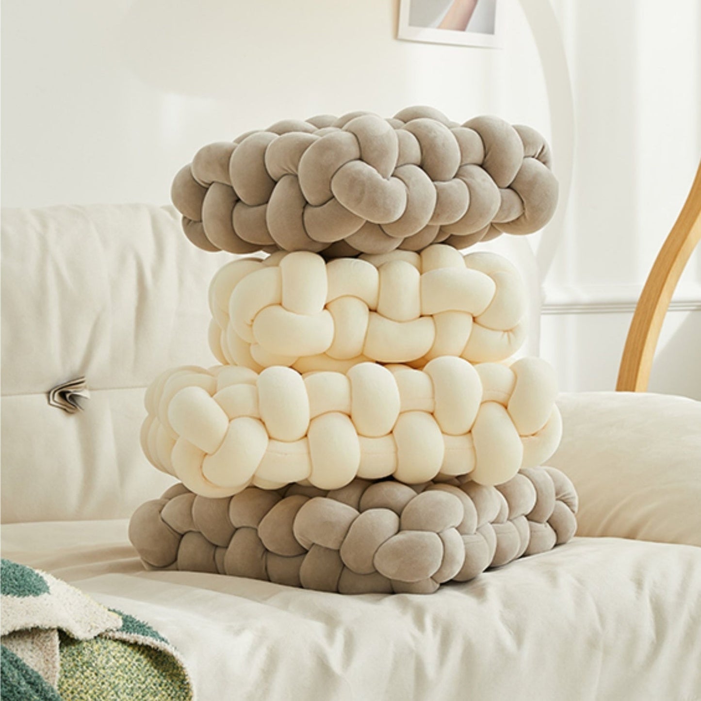 JOY HOME Velvet Cream Modern Chair for Modern Homes