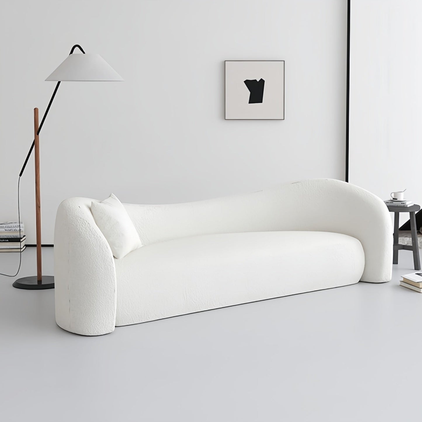 JOY HOME Wood White Cloud Sofa