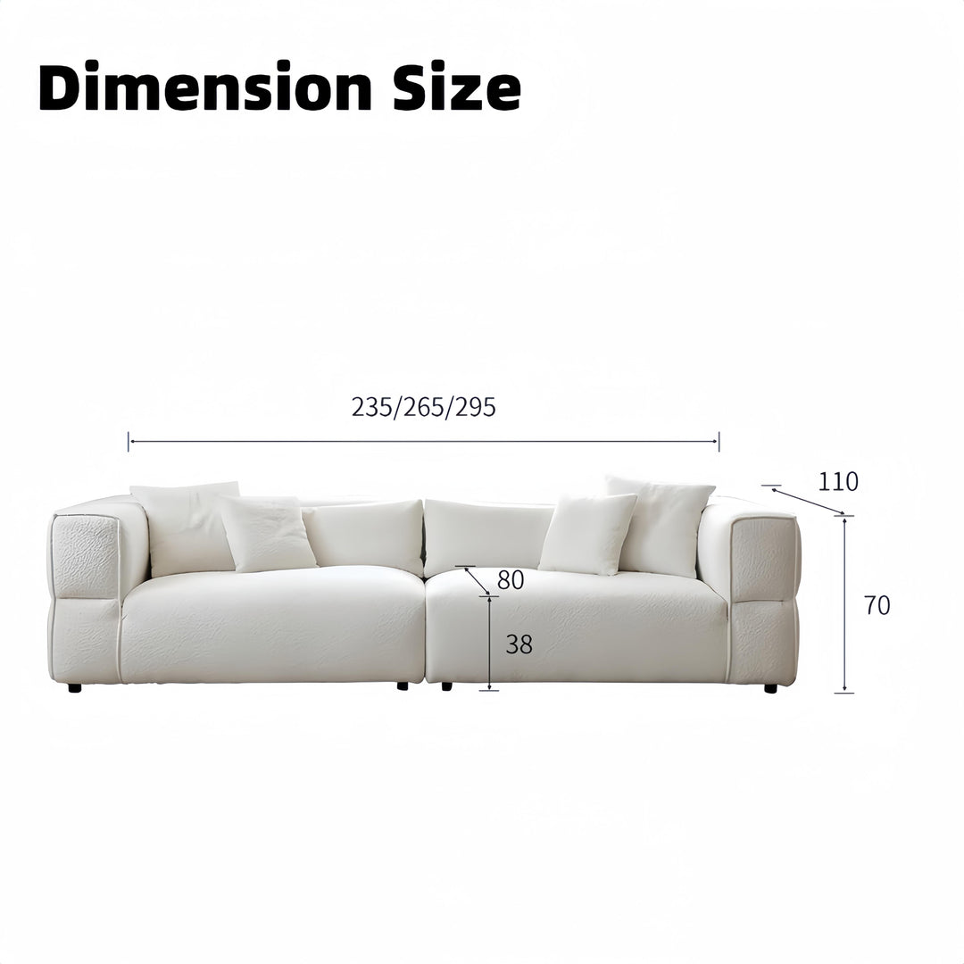 JOY Home Fleece Fabric Overstuffed Multifunction Sofa set for Livingroom Office