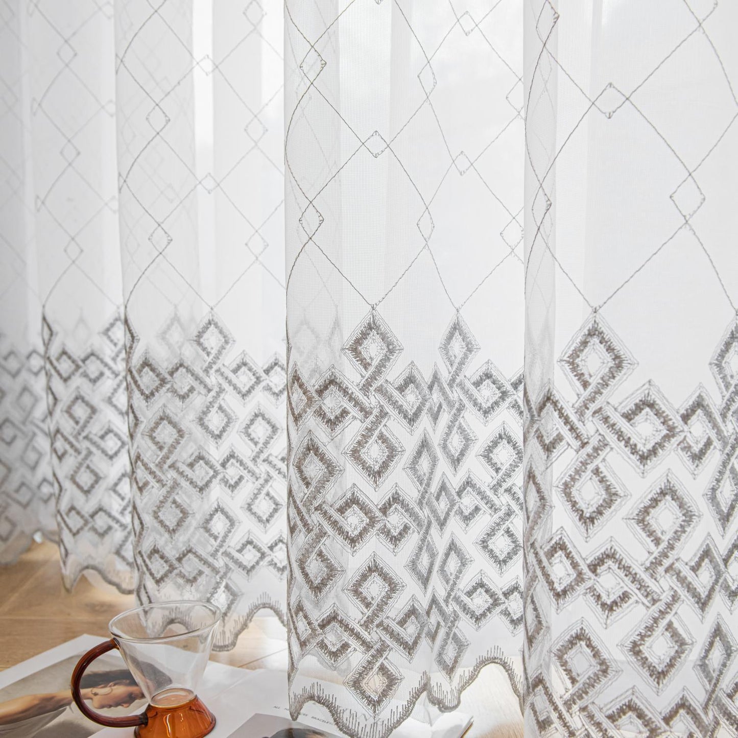 Sheer Voile Curtains 2 Panels | Lightweight Elegant Design