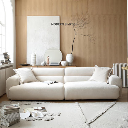 Cloud-Shaped Luxury Sofa | Minimalist Beige Design for Modern Homes