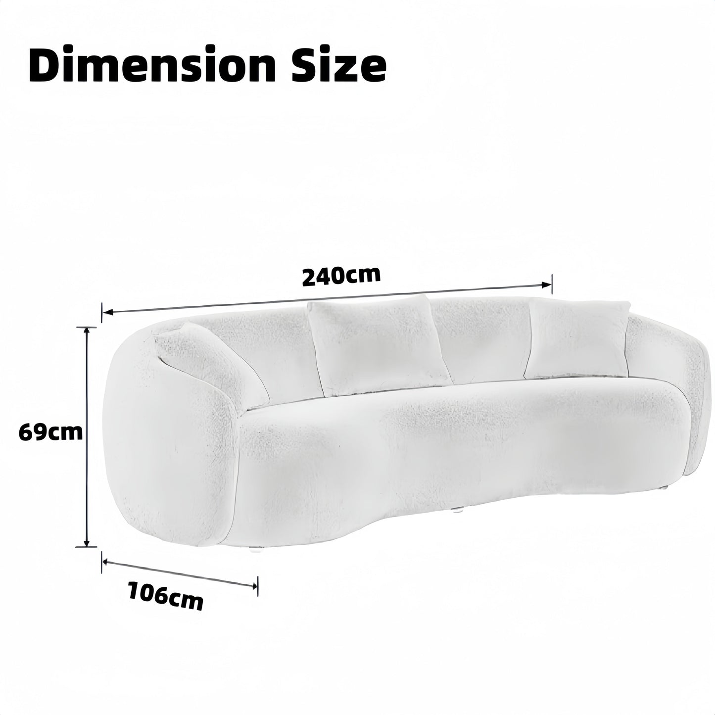 Extra-Wide Fleece Sofa Chair | 106cm Deep Lounger for Ultimate Comfort