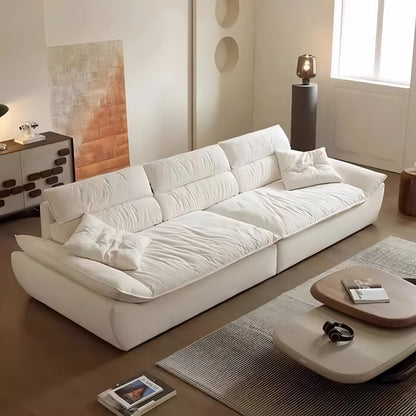 JOY HOME Wood White Sectional Sofa for Modern Homes