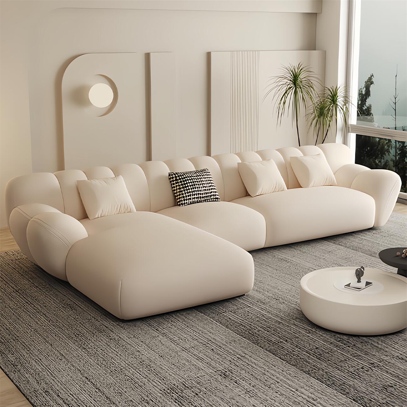 JOY HOME Sofa: Fleece Fabric Overstuffed Multifunction Sofa set for Livingroom Office in Dubai