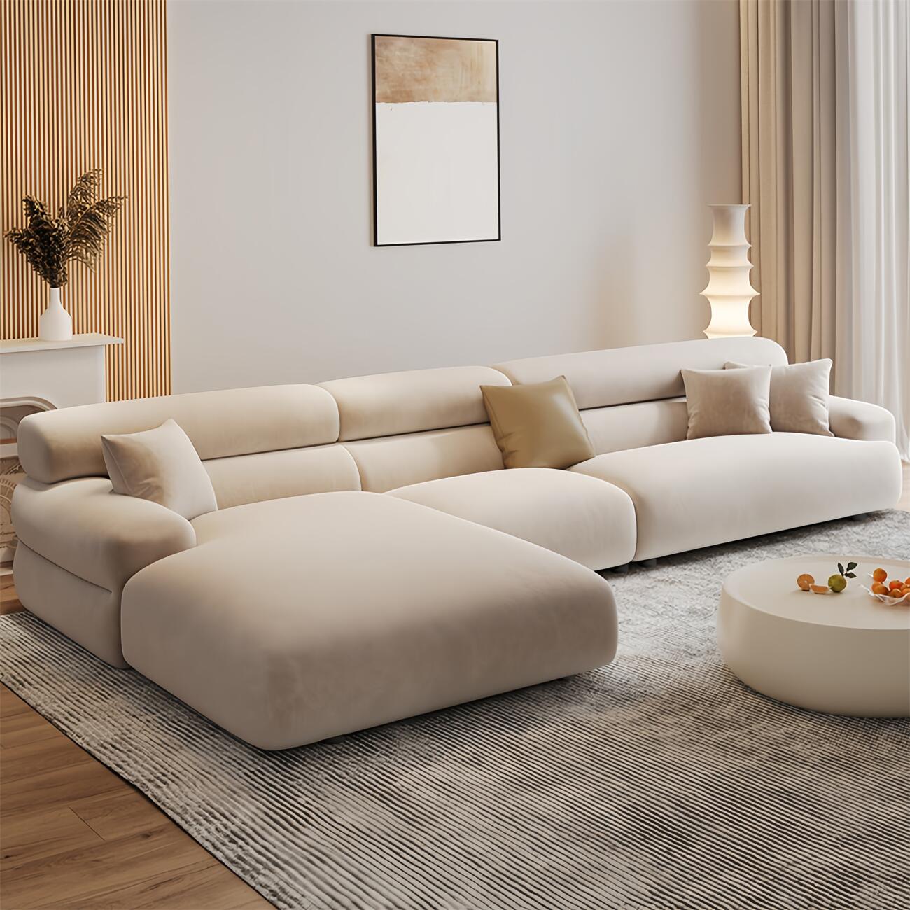 JOY HOME Sofa: Fleece Fabric Overstuffed Multifunction Sofa set for Livingroom Office in Dubai