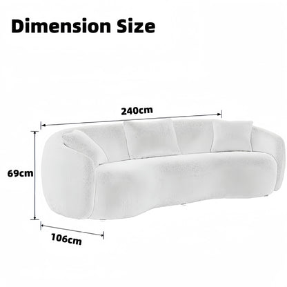 Premium fleece sofa set - close-up of soft fleece fabric texture and cushioning