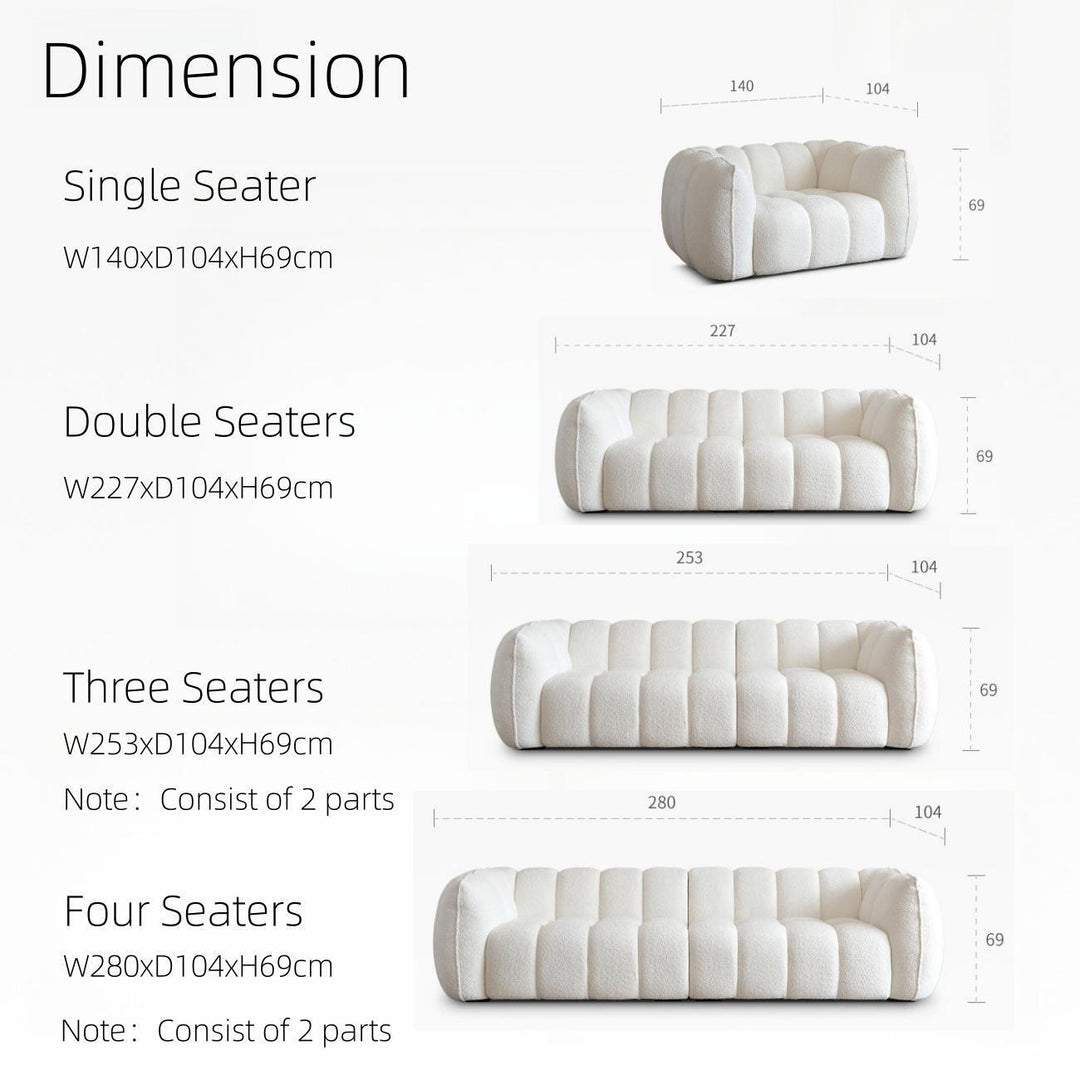 JOY Home Fleece Fabric Overstuffed Multifunction Pumpkin shaped Sofa Chair set for Livingroom Office