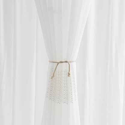 2 Panels Sheer Color Chiffon Tulle Light Window Textile Curtains Drapes for Bedroom Livingroom