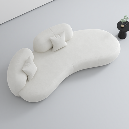 JOY HOME Wood White Cloud Sofa
