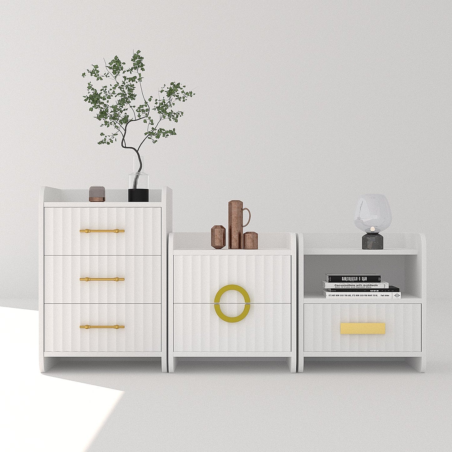 JOY Home Bedroom Furniture Bed Frame with Mattress Bedside table Dresser