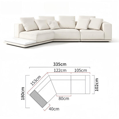 JOY Home Light Luxury Linen Cotton  Fabric Cloud Shaped Sofa set for Livingroom