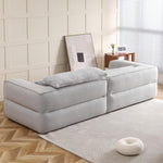 Load image into Gallery viewer, JOY Home Fleece Fabric Overstuffed Multifunction Sofa set for Livingroom Office
