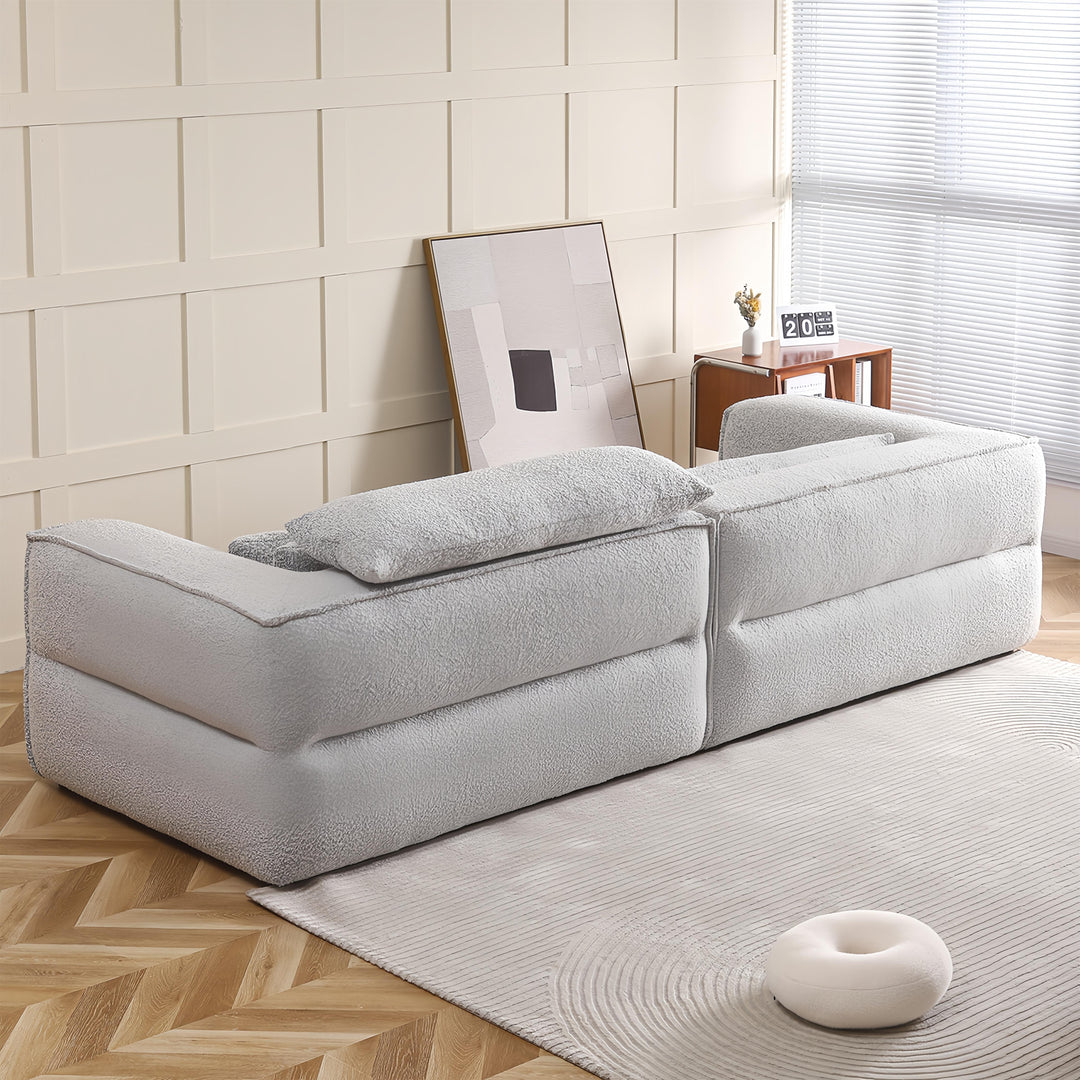 JOY Home Fleece Fabric Overstuffed Multifunction Sofa set for Livingroom Office