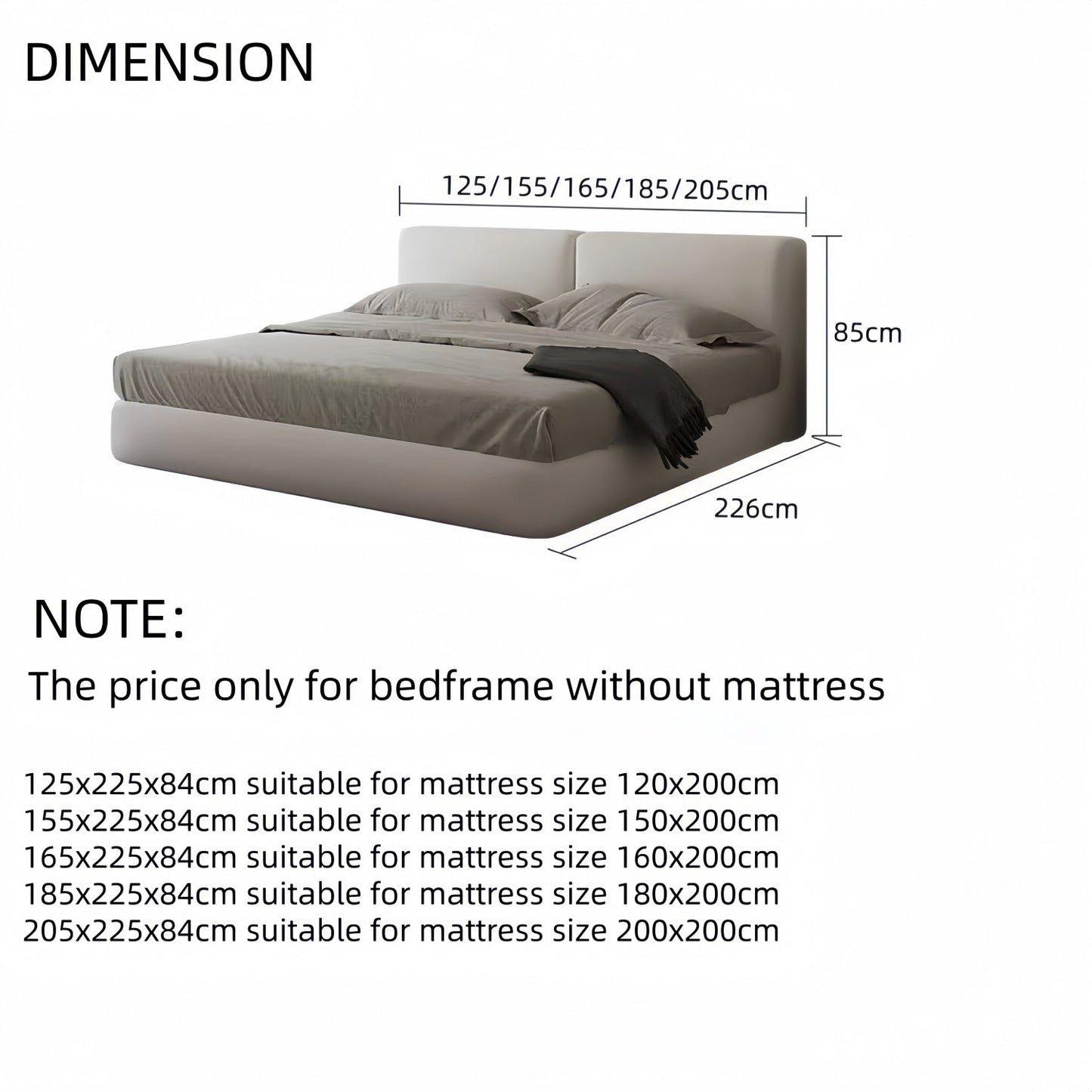 JOY HOME Bed in Natural
