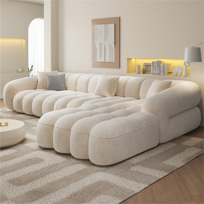 JOY Home Fleece Fabric Overstuffed Multifunction Sofa set for Livingroom Office
