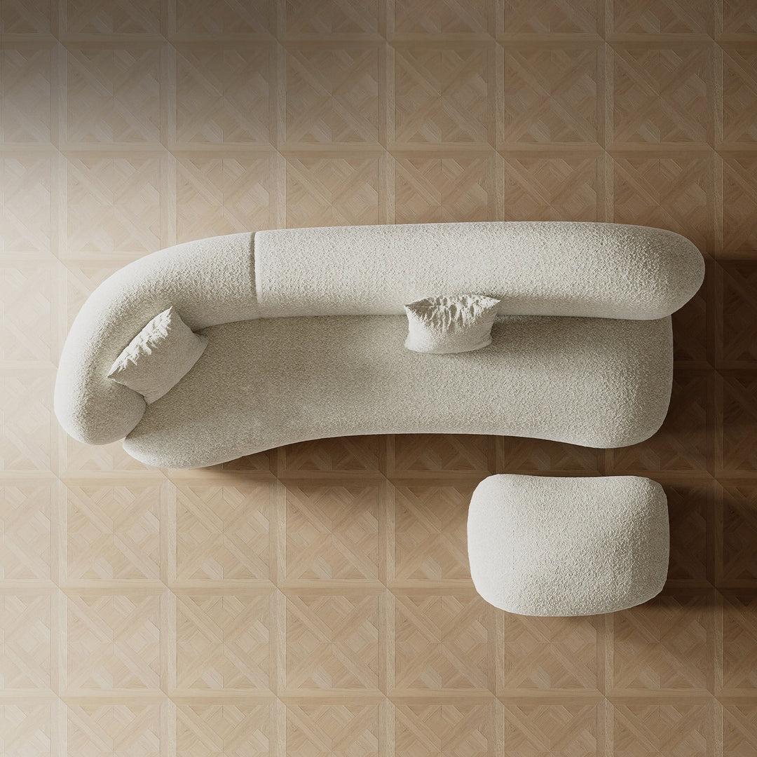 JOY Home Light Luxury Fabric Cloud Shaped Sofa set for Livingroom