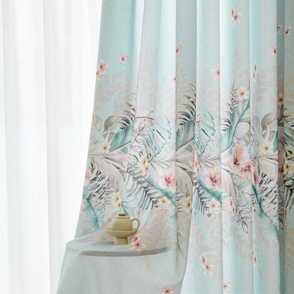 60% Blackout Colorful Floral Curtains 2 Panels | UV Protection