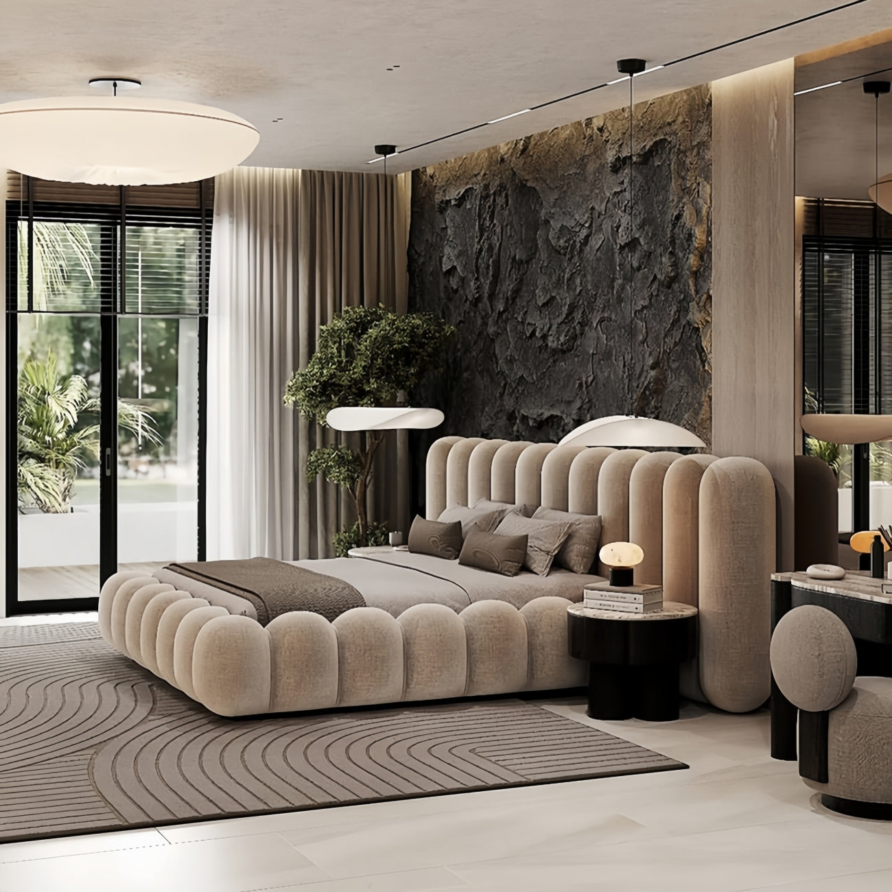 Thick Velvet Bed Frame | Extra-Padded Luxury King & Queen