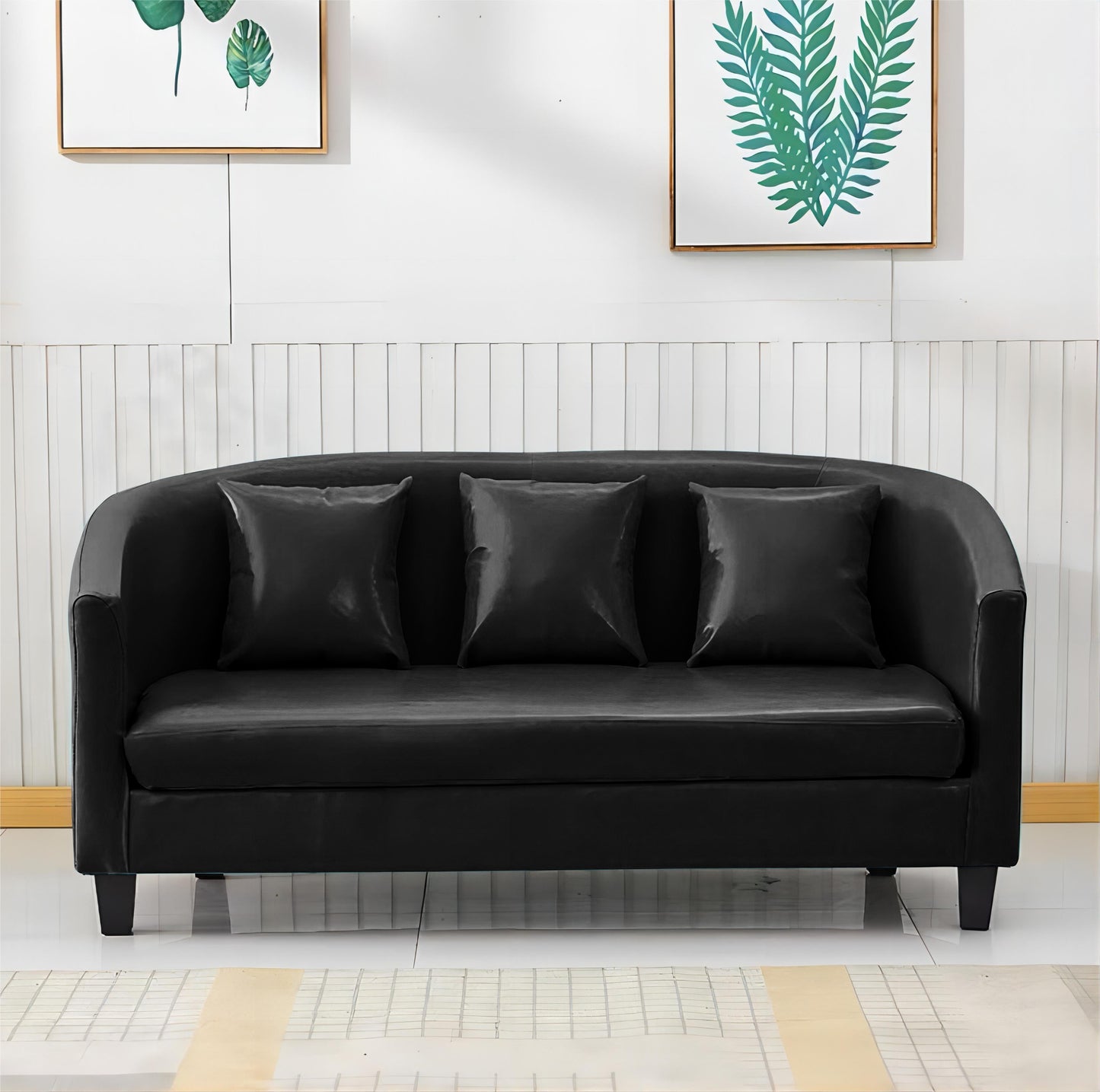 JOY HOME Sofa: Modern PU Leather Sofa Set for Living Room,Office in Dubai showroom