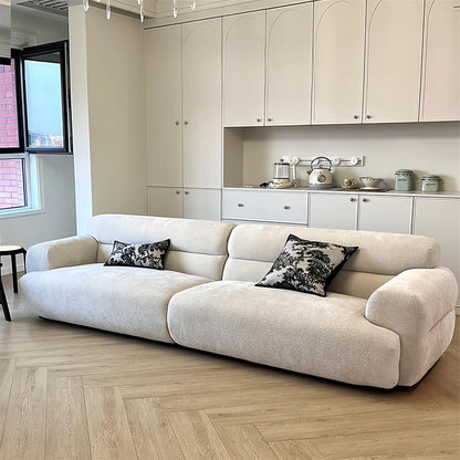 Cloud-Shaped Luxury Sofa | Minimalist Beige Design for Modern Homes