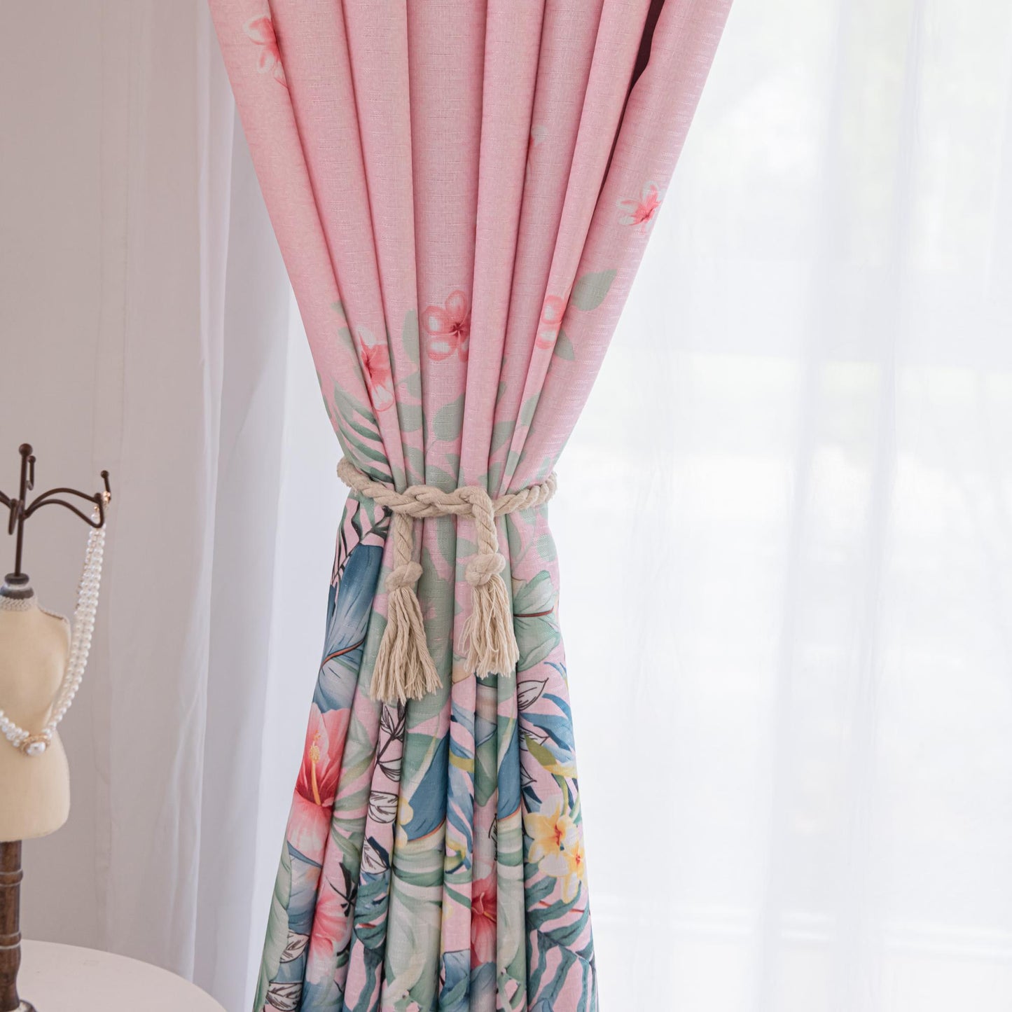 60% Blackout Colorful Floral Curtains 2 Panels | UV Protection