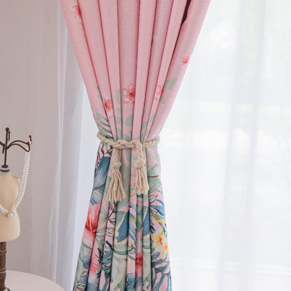 60% Blackout Colorful Floral Curtains 2 Panels | UV Protection