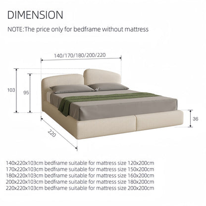 JOY HOME Bed in Beige