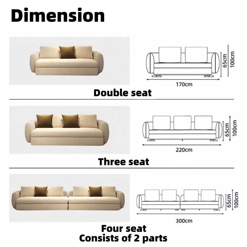 Overstuffed L-Shape Fleece Sofa | Extra-Deep Seating for Large Families