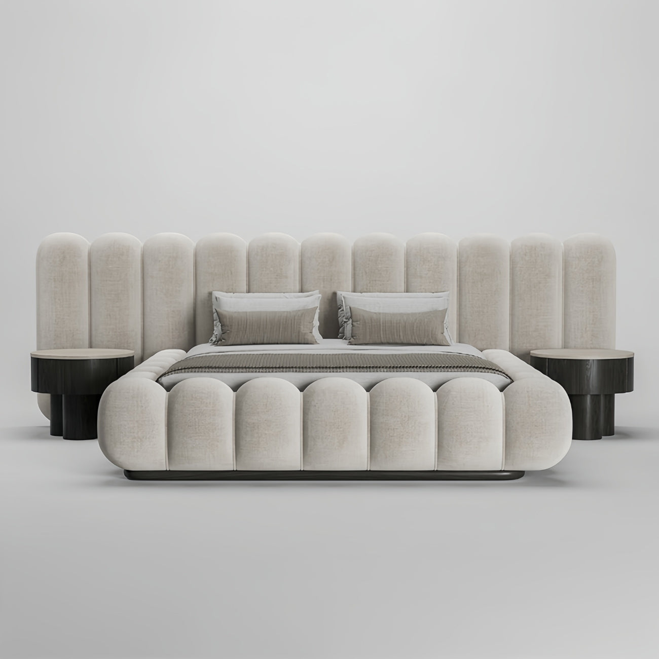 Thick Velvet Bed Frame | Extra-Padded Luxury King & Queen