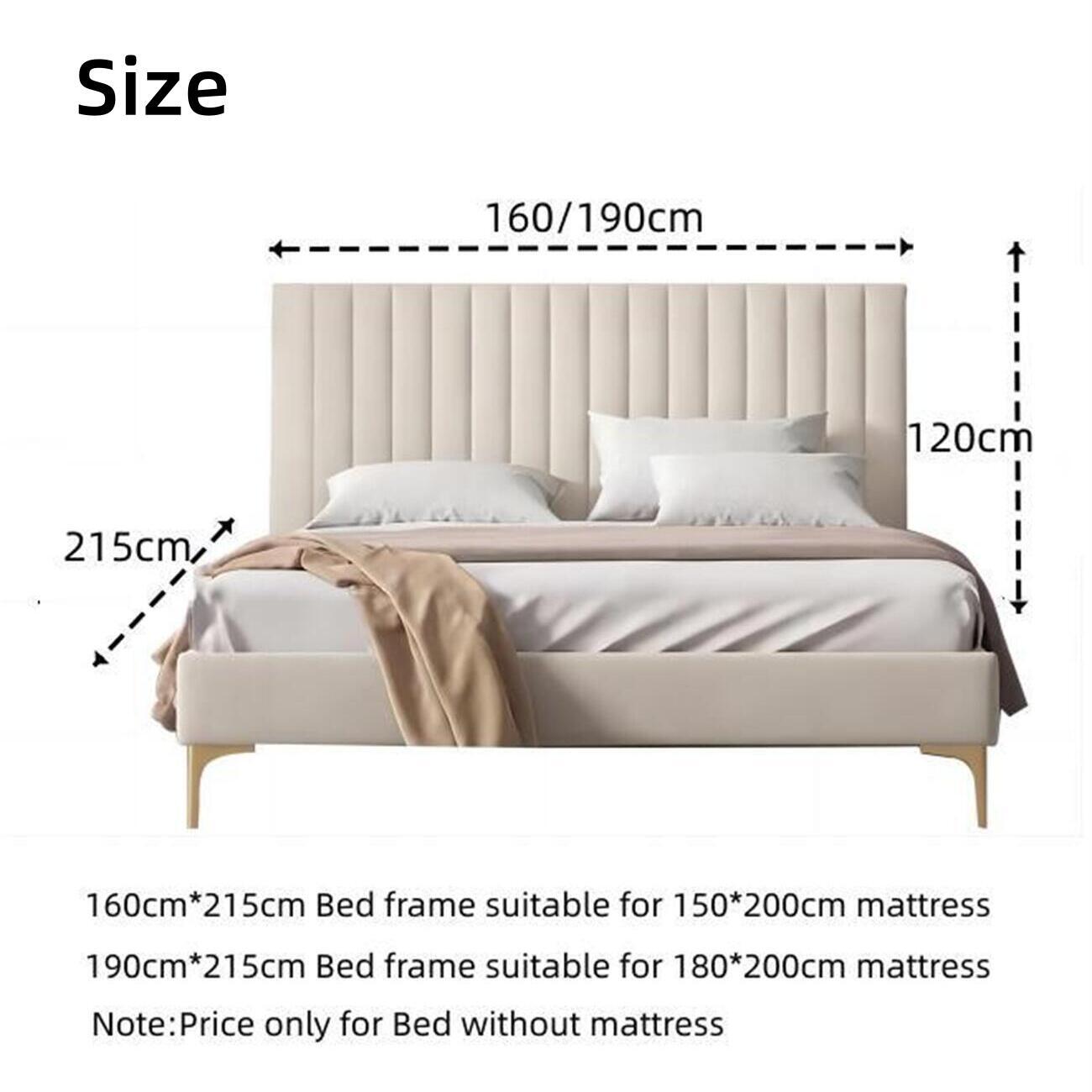 AAH Home Bed Frame Modern King Queen Size for bedroom Without Mattress AAH HOME