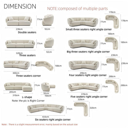 JOY HOME Wood White Modular Sofa for Modern Homes