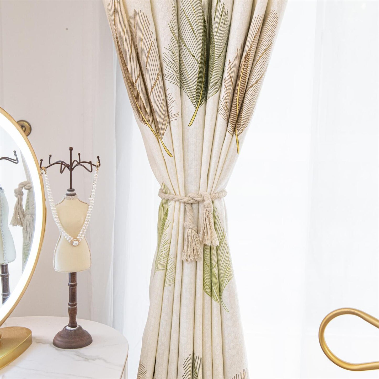 60% Blackout Floral Curtains 2 Panels | Thermal Insulated