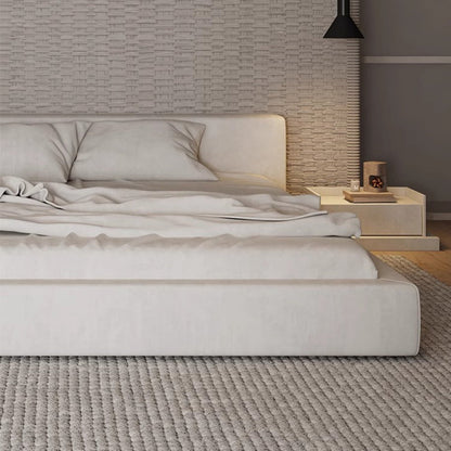 JOY HOME Linen Wood Natural Bed