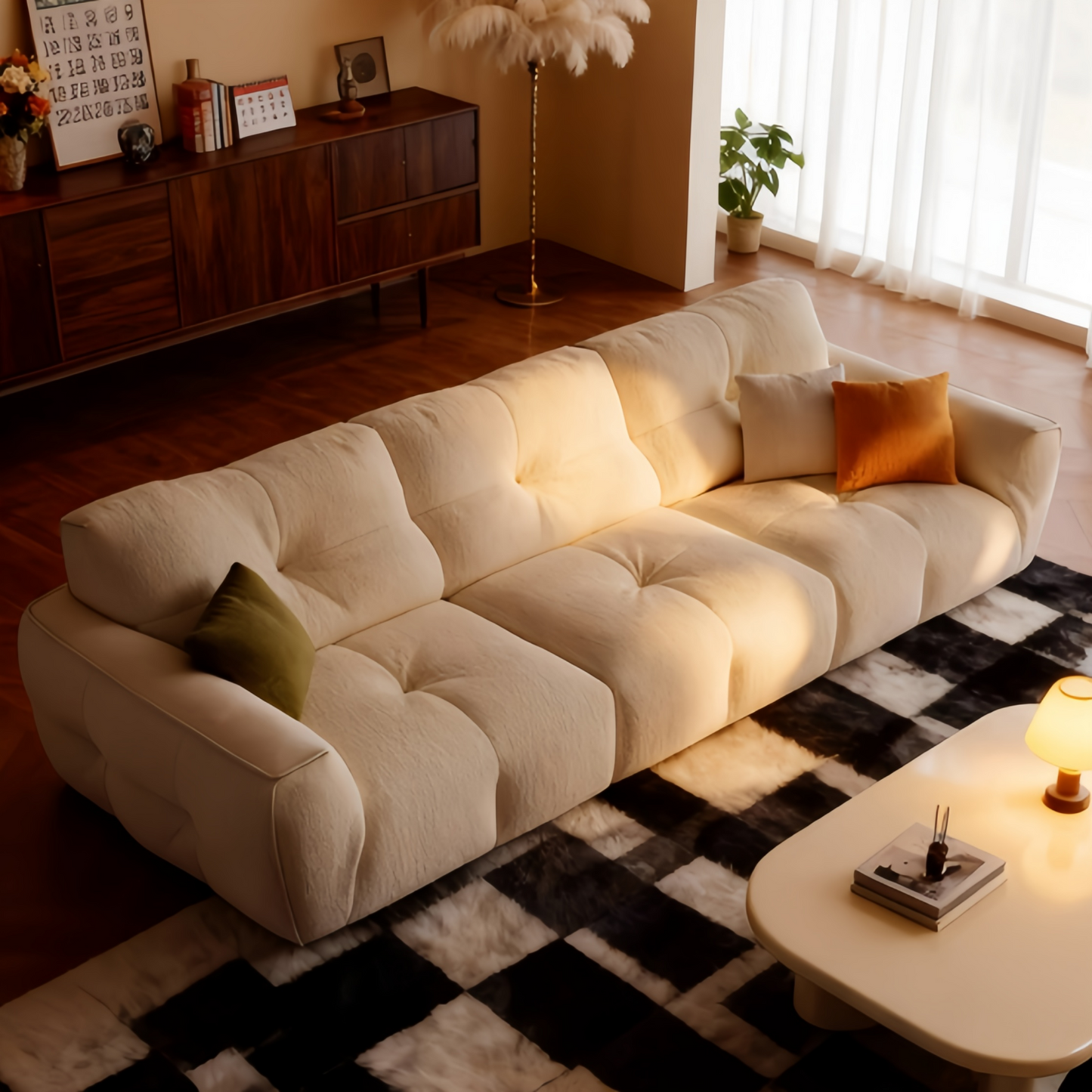JOY HOME Sofa in White