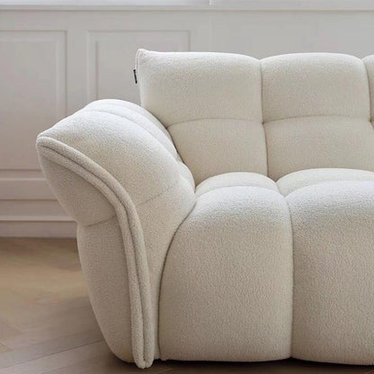 JOY HOME Wood White Cloud Sofa for Modern Homes